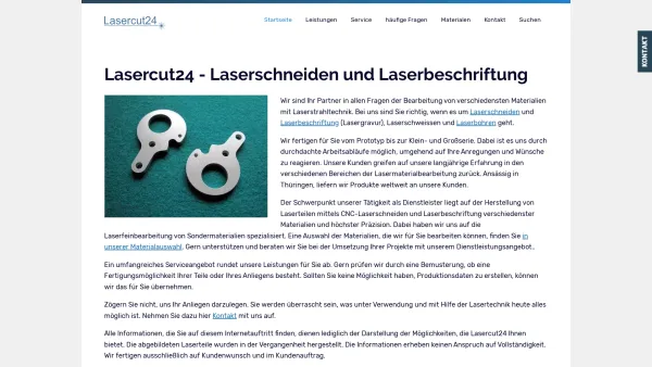 Website Screenshot: Lasercut24 - Laserschneiden in Thüringen - Lasercut24 Jena - Date: 2023-06-20 10:41:28