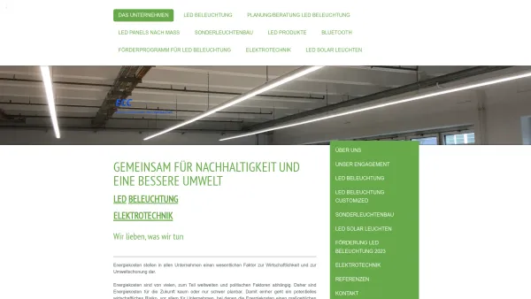 Website Screenshot: ECC Energy Consulting und Contracting GmbH - Lichtplanung für LED Hallenbeleuchtung - Date: 2023-06-16 10:10:41