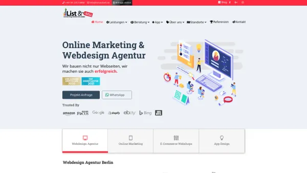 Website Screenshot: List & Sell GmbH Webdesign Internet Marketing Agentur Berlin - Webdesign Agentur ListandSell® - Online-Marketing & Webdesign - Date: 2023-06-20 10:41:30