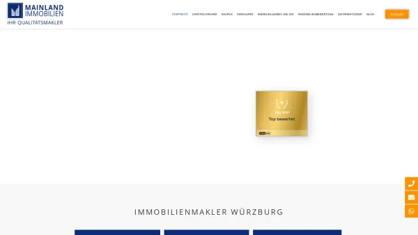 Website Screenshot: Mainland Immobilien - Immobilienmakler Würzburg & Umgebung « Carsten Erhard - Date: 2023-06-20 10:41:30