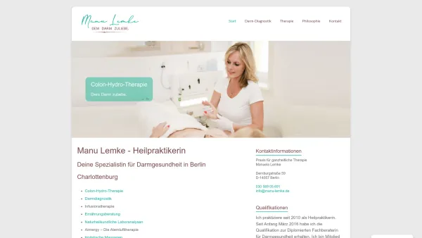 Website Screenshot: Manu Lemke Heilpraktikerin - Praxis für ganzheitliche Therapie - Manuela Lemke - Manu Lemke - Heilpraktikerin - Date: 2023-06-20 10:41:30