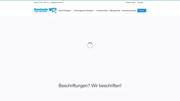 Website Screenshot: Maxximedia Werbetechnik - Beschriftungen und Folierungen Maxximedia Werbetechnik - Date: 2023-06-16 10:10:41