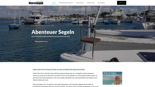 Website Screenshot: Meeressegeln Stefan Löffelhardt - Aktiv mitsegeln in den schönsten Segelrevieren der Welt. - Date: 2023-06-20 10:41:31