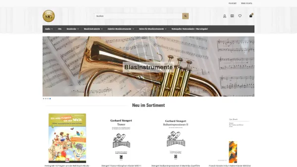 Website Screenshot: MG-Musik Online Shop für Musikinstrumente - MG-Musik Fachhandel für Musikinstrumente, Noten & Zubehör - Date: 2023-06-16 10:10:41
