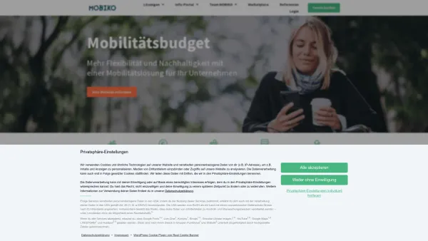 Website Screenshot: MOBIKO GmbH - Mobilitätsbudget & Mobilitätslösung | MOBIKO - Date: 2023-06-20 10:41:31