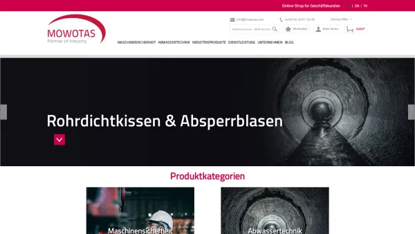 Website Screenshot: Mowotas GmbH - Partner of Industry | MOWOTAS - Date: 2023-06-20 10:41:31