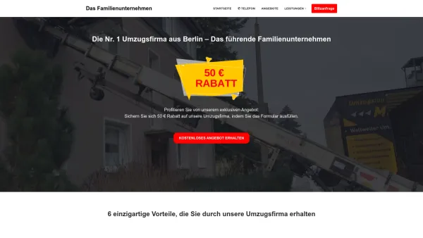 Website Screenshot: Umzugsservice Müller - Umzugsfirma Nr. 1 Berlin – Familienunternehmen - Date: 2023-06-20 10:41:31