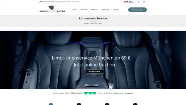 Website Screenshot: Mietwagenservice Schmidt - Limousinenservice Muenchen - Munich Business Shuttle - Date: 2023-06-16 10:10:41