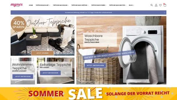Website Screenshot: Mynes GmbH - Mynes Home: Günstige & hochwertige Teppiche online kaufen! - Date: 2023-06-20 10:41:33