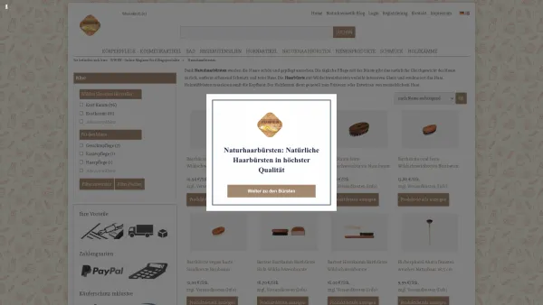 Website Screenshot: JUWEN Shop fu&#776; r Naturkosmetik Ludmila Wenzel - Naturhaarbürsten: Natürliche Haarbürsten in höchster Qualität - Date: 2023-06-20 10:41:33