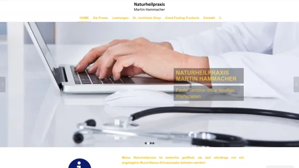 Website Screenshot: Heilpraktiker Martin Hammacher - Naturheilpraxis Martin Hammacher | Düsseldorf und Köln - Date: 2023-06-20 10:41:33
