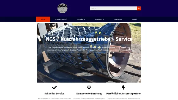 Website Screenshot: NGS / Nutzfahrzeuggetriebe-Service - Schneller Service und Top-Beratung bei LKW Getriebeschaden - Date: 2023-06-20 10:41:33