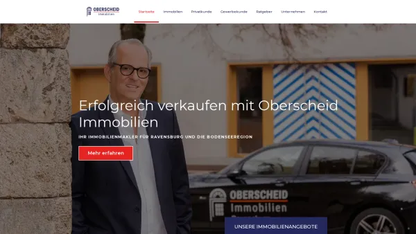 Website Screenshot: Oberscheid Immobilien Immobilienmakler Ravensburg - Ihr Immobilienmakler Ravensburg | Oberscheid Immobilien - Date: 2023-06-20 10:41:33