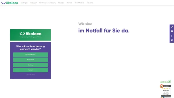 Website Screenshot: ökoloco GmbH - Heizungswechsel. Verrückt einfach. - ökoloco - Date: 2023-06-20 10:41:33