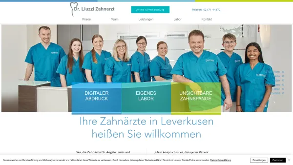 Website Screenshot: Dr. med. dent Angelo Liuzzi - Praxis | Zahnarzt Dr. Liuzzi - Date: 2023-06-16 10:10:41