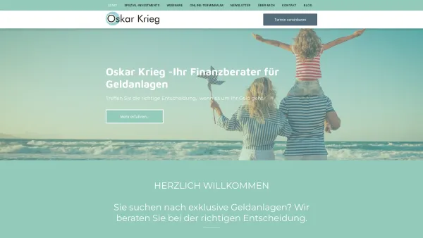 Website Screenshot: Oskar Krieg Versicherungsmakler & Anlageberater - Finanzberatung & Geldanlagen | Rhein - Main | Oskar Krieg - Date: 2023-06-16 10:10:41