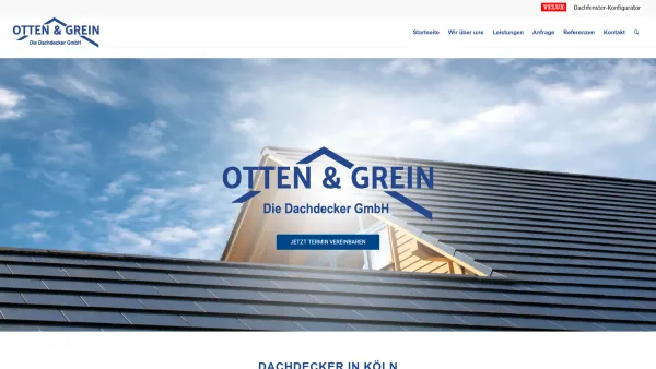 Website Screenshot: Otten & Grein die Dachdecker GmbH - Dachdecker Köln - Otten & Grein Die Dachdecker GmbH - Date: 2023-06-20 10:41:33