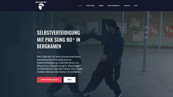 Website Screenshot: PAK SUNG BO BERGKAMEN - Selbstverteidigung für Kinder in Bergkamen, viele Kampfsportarten - Date: 2023-06-20 10:41:33