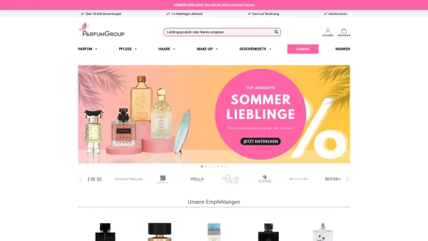 Website Screenshot: ParfumGroup GmbH - Parfum günstig online kaufen âœ”ï¸� | Große Auswahl bei Parfumgroup - Date: 2023-06-20 10:41:33