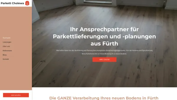 Website Screenshot: Parkett Cholewa - neuen Holzboden verlegen lassen | Fürth | Parkett Cholewa - Date: 2023-06-20 10:41:33