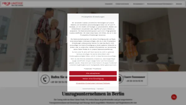 Website Screenshot: Poco Umzüge Berlin - Umzüge Berlin | Umzugsfirma | Günstige Umzug - Date: 2023-06-20 10:41:33