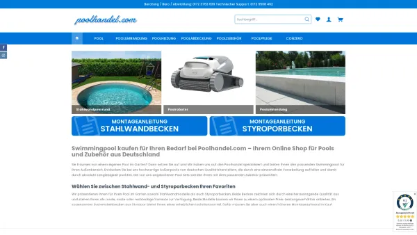 Website Screenshot: Poolhandel Teschnerhandel - Poolhandel & Zubehör - Deutscher Poolfachhandel | Poolhandel - Date: 2023-06-20 10:41:33