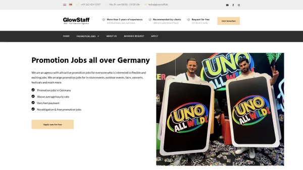 Website Screenshot: Promotion-Jobs.net - Find Promotion Jobs at Events, Trade Fairs and Festivals - Date: 2023-06-20 10:41:33