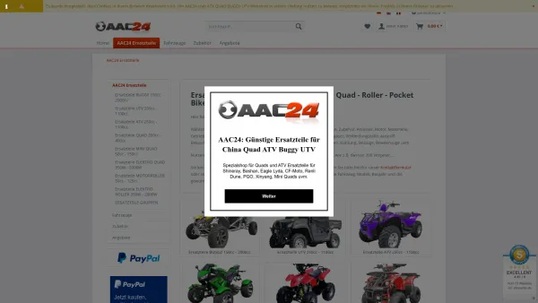Website Screenshot: AAC24 Kai Poggensee - AAC24: Günstige Ersatzteile für China Quad ATV Buggy UTV - Date: 2023-06-16 10:10:41