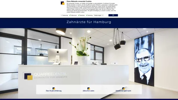 Website Screenshot: Quarree Dental Gemeinschaftspraxis fuer Zahnheilkunde Dr. Baumgarten, Herr Heiermann & Dr. Kreher - Zahnärzte für Hamburg - Zahnarzt Hamburg Wandsbek - Date: 2023-06-16 10:10:41