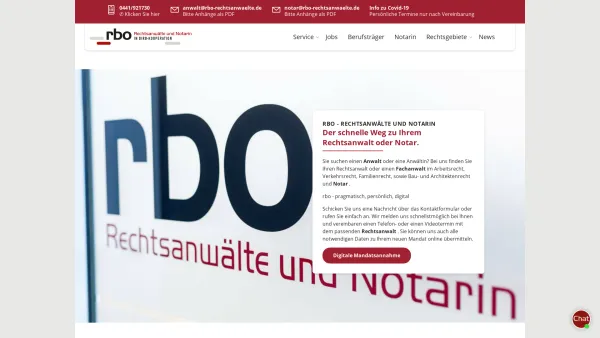 Website Screenshot: rbo Rechtsanwälte und Notarin - Rechtsanwalt und Notar in Oldenburg | rbo - Rechtsanwälte - Date: 2023-06-20 10:41:36