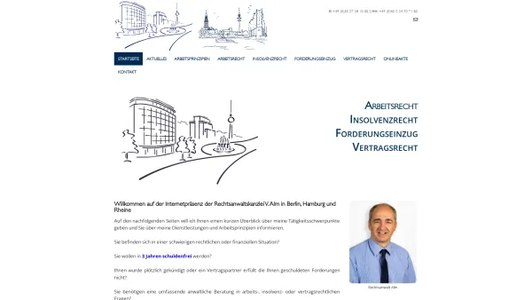 Website Screenshot: Rechtsanwalt V. Alm - Rechtsanwaltskanzlei Alm - Date: 2023-06-16 10:10:44