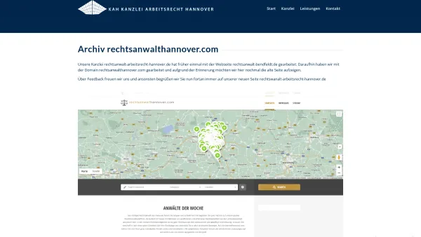 Website Screenshot: RPH Portal für Rechtswälte aus Hannover - Archiv rechtsanwalthannover.com - Date: 2023-06-16 10:10:44