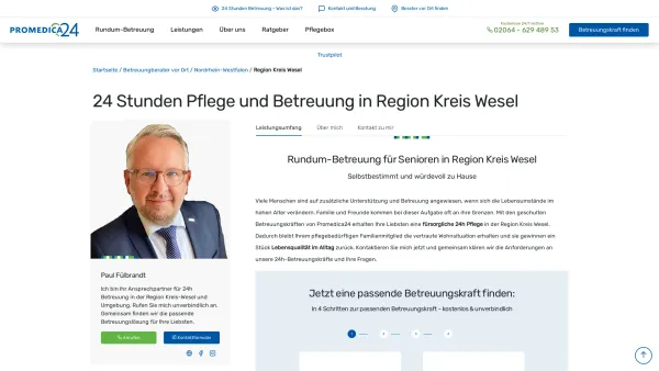 Website Screenshot: PROMEDICA PLUS Region-Kreis-Wesel - 24h Pflege in Region Kreis Wesel | Promedica24 - Date: 2023-06-16 10:10:44