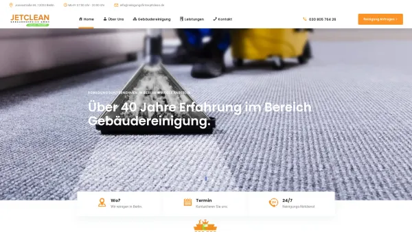 Website Screenshot: Jetclean Gebäudereinigung - Jetclean GmbH – We Clean Berlin. - Date: 2023-06-16 10:10:44