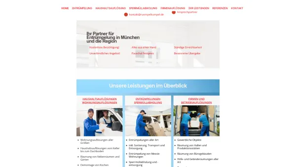 Website Screenshot: RümpelKumpel® - Entrümpelung München | Günstig + Umweltfreundlich + Sozialorientiert - Date: 2023-06-20 10:41:36