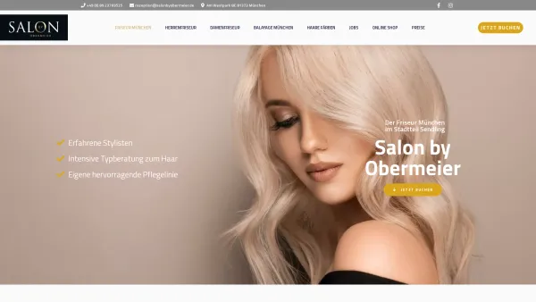 Website Screenshot: Salon by Obermeier - ☀️ Ihr Friseur München - Der Top Salon In München ▶️ - Date: 2023-06-20 10:41:36