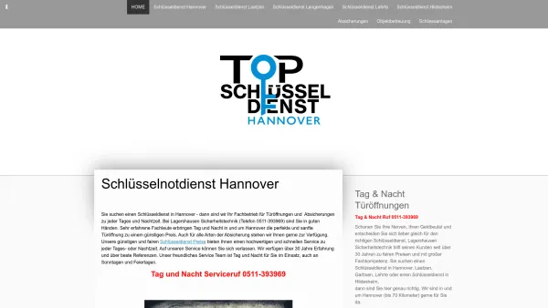 Website Screenshot: Sicherheitstechnik Lagershausen - Schlüsseldienst Notdienst Hannover, Laatzen u. Hildesheim - Date: 2023-06-20 10:41:36