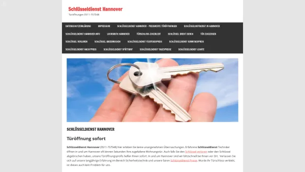 Website Screenshot: Frank Lagershausen Sicherheitstechnik - Schlüsseldienste Hannover List, Vahrenwald und Podbi - Date: 2023-06-20 10:41:36