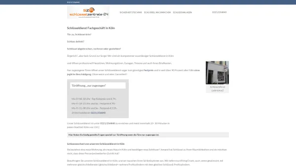 Website Screenshot: Schlüsseldienst Frings/ Schluesselzentrale-24 - Schlüsseldienst Köln, DIE Empfehlung vom Verbraucherschutz - Date: 2023-06-16 10:10:44