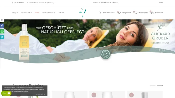 Website Screenshot: Gertraud Gruber Kosmetik Shop - Gertraud Gruber Kosmetik Produkte im Online Shop bestellen - Date: 2023-06-20 10:41:36