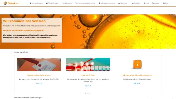 Website Screenshot: Sension GmbH - - Sension - Date: 2023-06-20 10:41:36