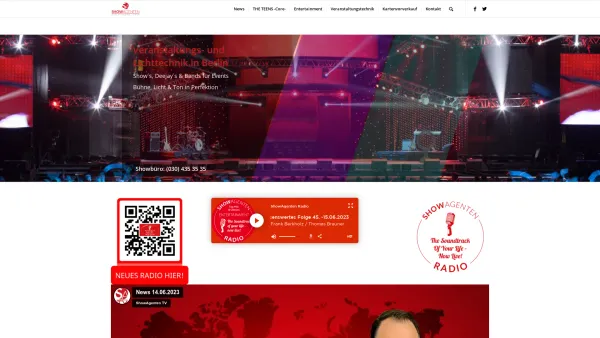 Website Screenshot: ShowAgenten Entertainment GmbH - Der Show- und Eventservice aus Berlin - perfektes Entertainment - Date: 2023-06-16 10:10:44