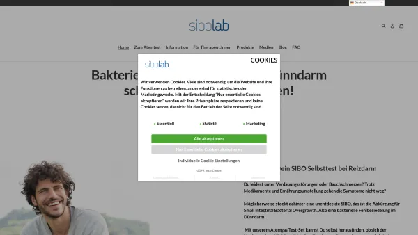 Website Screenshot: Sibolab UG - Sibolab Reizdarm und Sibo Untersuchung mittels Atemgastest - Date: 2023-06-20 10:41:36