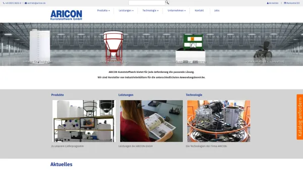Website Screenshot: ARICON Kunststoffwerk GmbH - ARICON Kunststoffbehälter für die Industrie | - Date: 2023-06-16 10:10:44