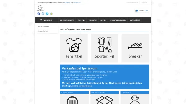 Website Screenshot: Sportsworn Inh. Jonas Schmidt - Sportsworn - Ankauf und Verkauf gebrauchter Sportartikel - Date: 2023-06-20 10:41:39