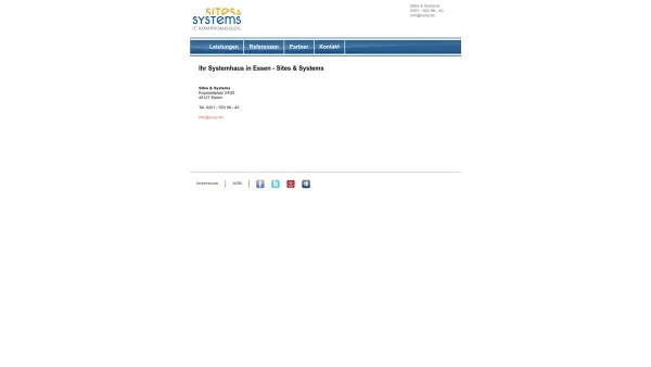 Website Screenshot: Sites & Systems
Jonas Koch - Systemhaus Essen - Sites & Systems - Date: 2023-06-16 10:10:44