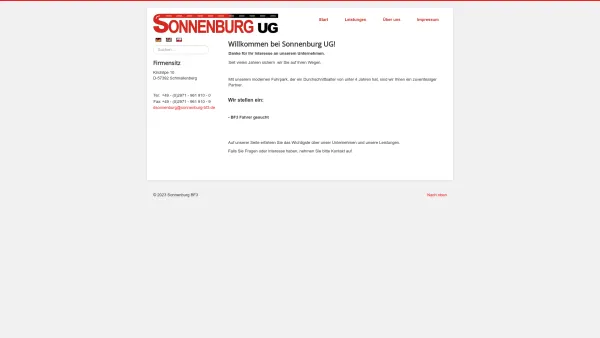 Website Screenshot: Sonnenburg UG - Start - Date: 2023-06-16 10:10:44