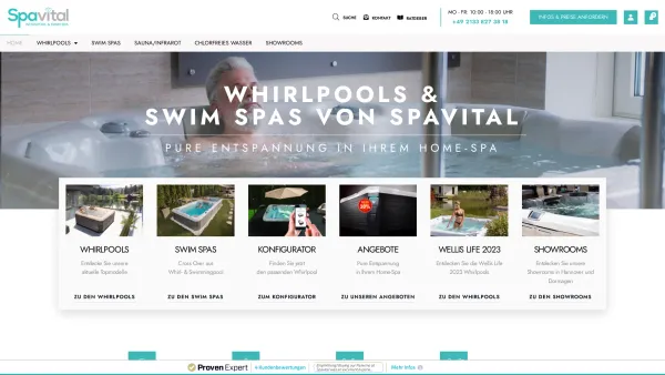 Website Screenshot: Spavital  Whirlpools und Swim Spa Fachhandel - Whirlpools, Swim Spas und erstklassiger Service - Spavital - Date: 2023-06-20 10:41:39