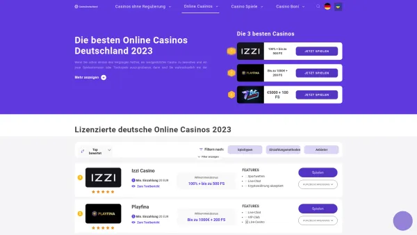 Website Screenshot: SpielautomatCasinos - Online Casino Deutschland ?️ Liste der Online Casinos 2023 - Date: 2023-06-20 10:41:39
