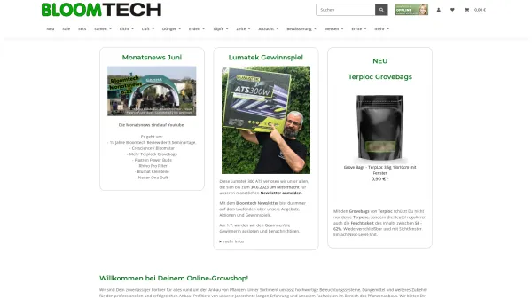 Website Screenshot: Bloomtech Growshop Göttingen - Bloomtech Online-Growshop Göttingen - Date: 2023-06-20 10:41:39